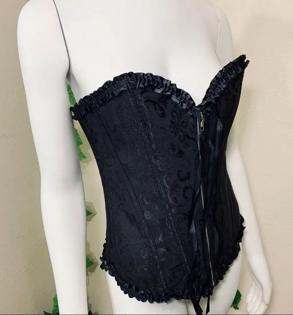 Corset Black Zipper Festival Cosplay New - Image 7