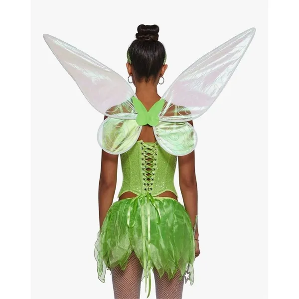 Dolls Kill green jealous fairy L corset top mesh skirt costume - Image 3