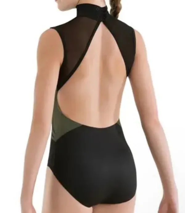 Balera Dancewear Green & Black Stained Glass Print Leotard Size LC (Large Child 14) - Image 2