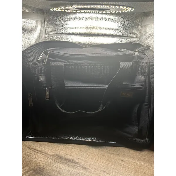 Rome Black Canvas Travel Duffel Bag Weekend Overnight Gym Bag with‎ Strap - Image 7