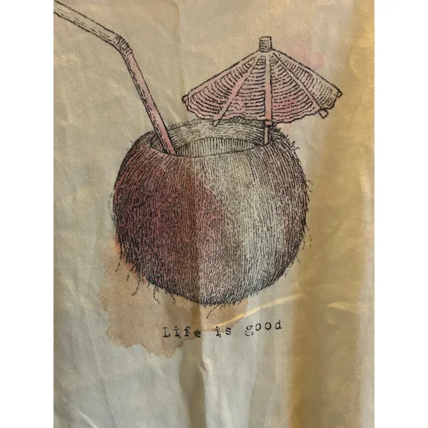 Life is good butter yellow tank top Large pineapple cocktail - Image 6