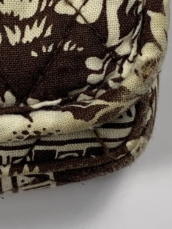 Vera Bradley Mini Hipster Crossbody Brown Imperial Toile Retired Quilted Bag - Image 8