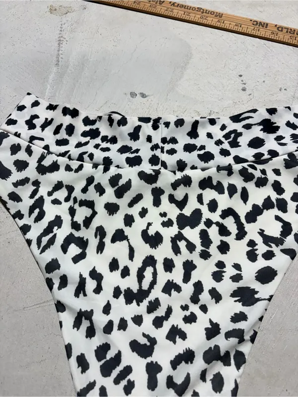 Aerie high cut cheeky Leopard Print Bikini Bottoms XL - Image 5