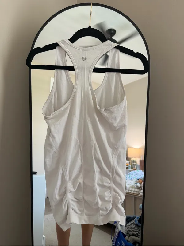 Athleta White Racerback Ruched Workout Tank - Image 5