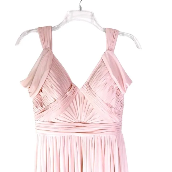 Azazie Calla Bridesmaid Formal Dress in Pale Pink Size 2 - Image 10