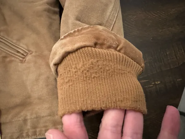 Carhartt J141-211 Washed Duck Sierra Sherpa Lined Jacket Sz Large L Tall Tan - Image 8