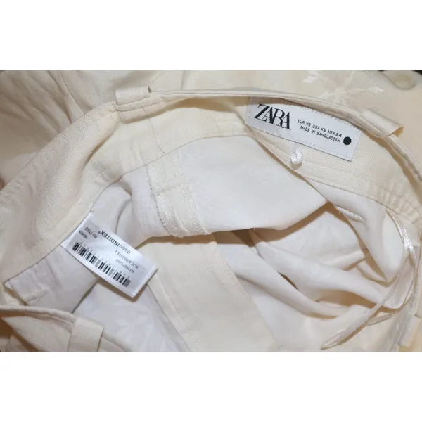 Zara embroidered wide leg trouser pants - Image 7