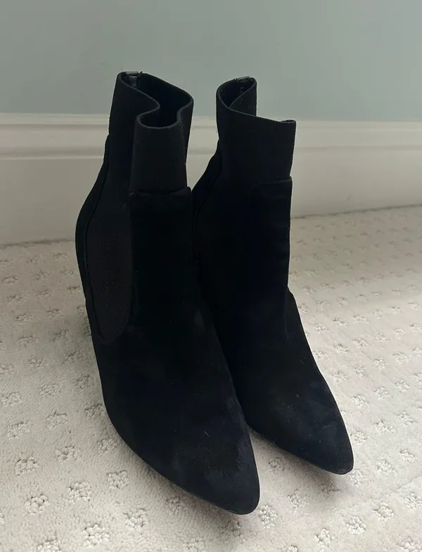 Steve Madden Black Sock Bootie heels Size 6.5 - Image 2