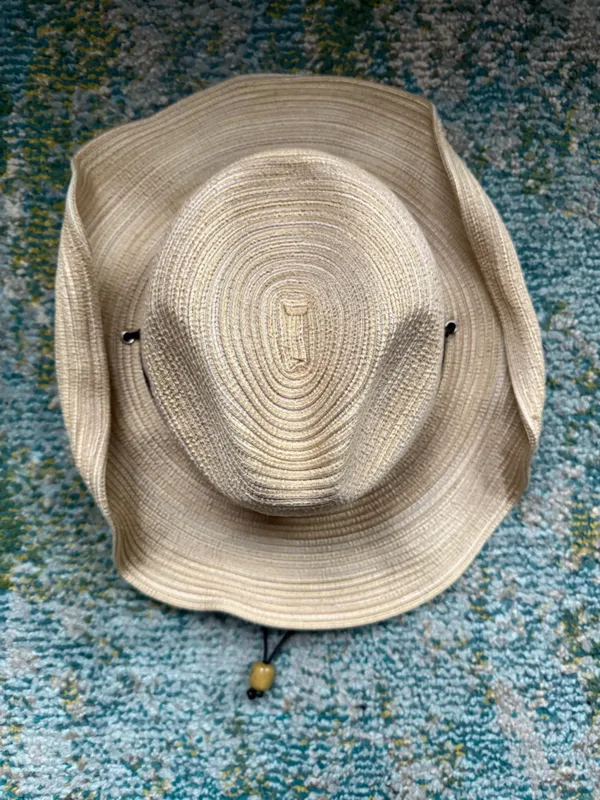 Vintage Scala woven paper straw western cowgirl hat - Image 9