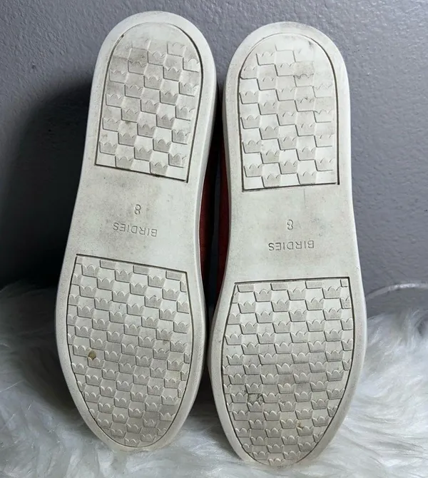 Birdies The Swift Slip-On Sneaker Suede Leather Flats Nutmeg Orange Size - Image 9