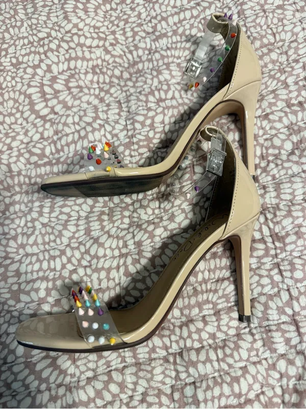 Wild Pair multi color studded heels size 7 - Image 2