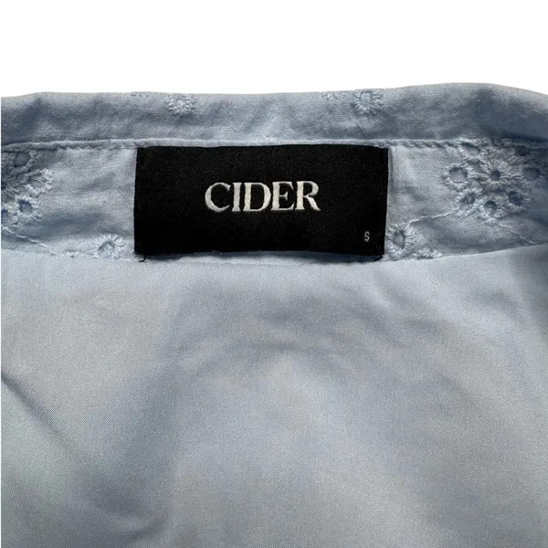 Cider Baby Blue Eyelet Mini Dress S Coquette Cottagecore - Image 9