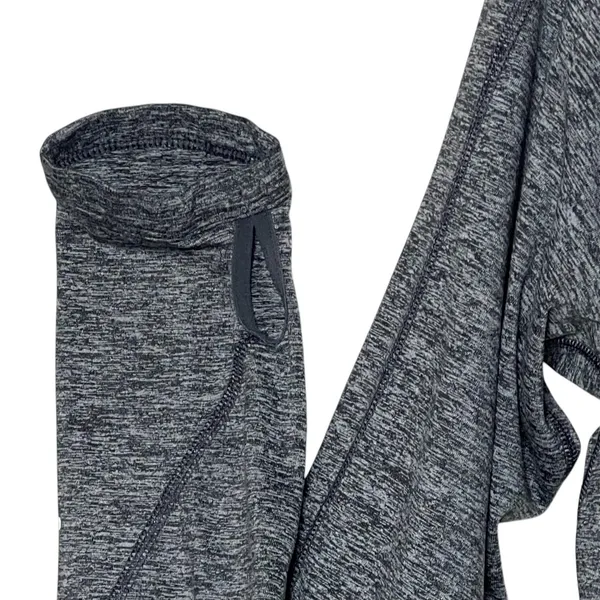 Nike Dri-FIT Pullover Women's Med Gray 1/4 Zip Running Top Thumbholes Athletic - Image 8