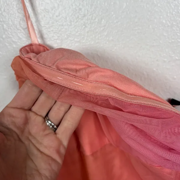 Princess Polly Rosalina Sheer Maxi Dress 8 Pink Orange Ombre Mesh‎ Slit NEW - Image 10