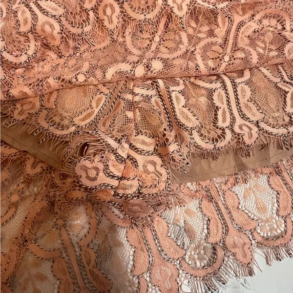 NBD Revolve Secrets Revealed Lace Asymmetrical Romper in Dusty Rose Sz XS - Image 8