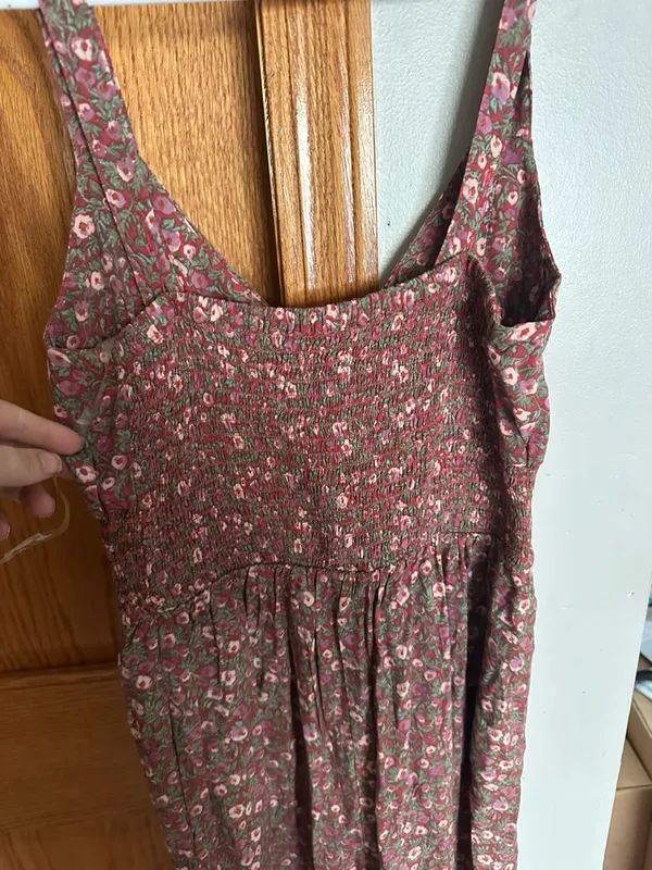 Aeropostale NWT Floral Jumpsuit Smocked Boho Cottagecore Wide Leg Flowy - Image 3