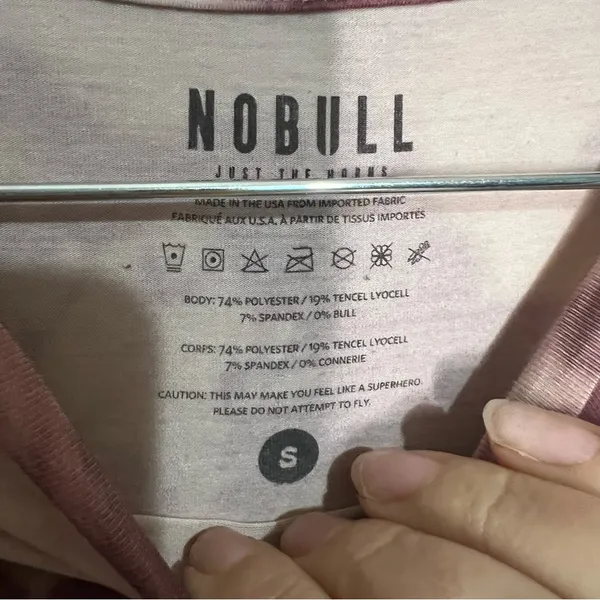 NOBULL Women's‎ Long Sleeve Burgundy Tie-Dye Top - Image 6