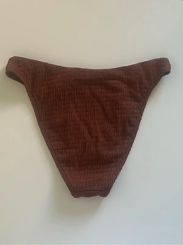 {Abercrombie & Fitch} Brand New Brown Textured Bikini Bottoms - Image 5