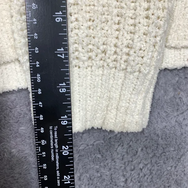 Moral Fiber Women's Cream Cable Knit Turtleneck Sweater Size M Polyester‎ Chunky - Image 5