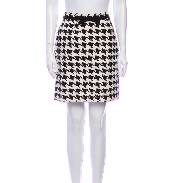 Kate Spade Black & White Houndstooth Skirt - Image 7