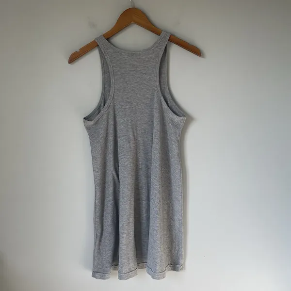 Free People Beach Ribbed Basic Mini Dress Sleeveless Gray Women's Size Small - Image 2