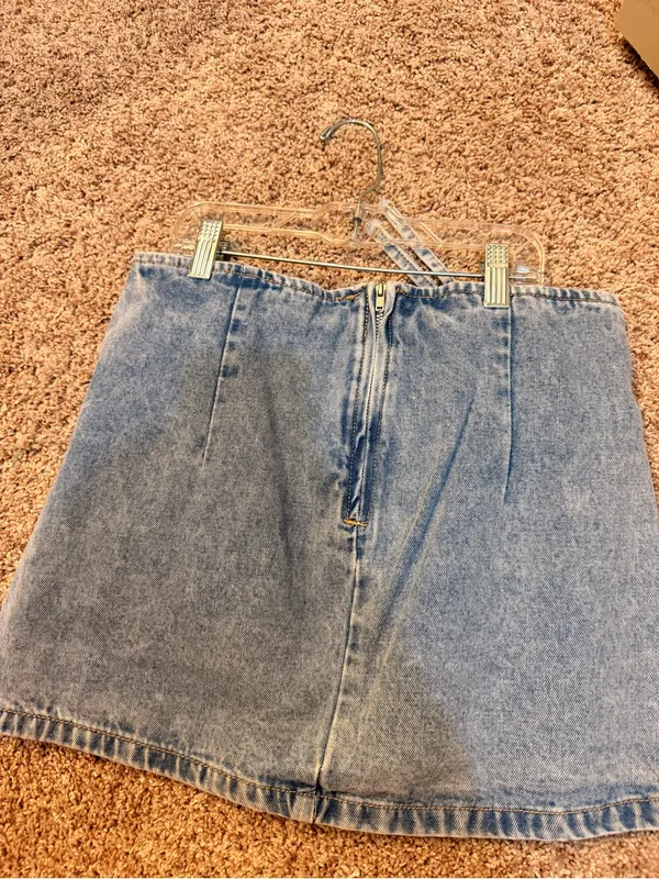 Women's Light Blue Denim Wrap Skirt - Image 2