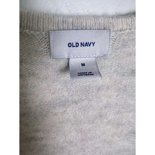 Old Navy Wm Med Open Front Marled Knit Cardigan Sweater Pockets Minimalist Basic - Image 2