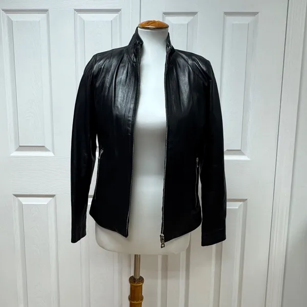 Fairytale‎ Leather Mallorca Genuine Leather Black Jacket. Size M. - Image 4