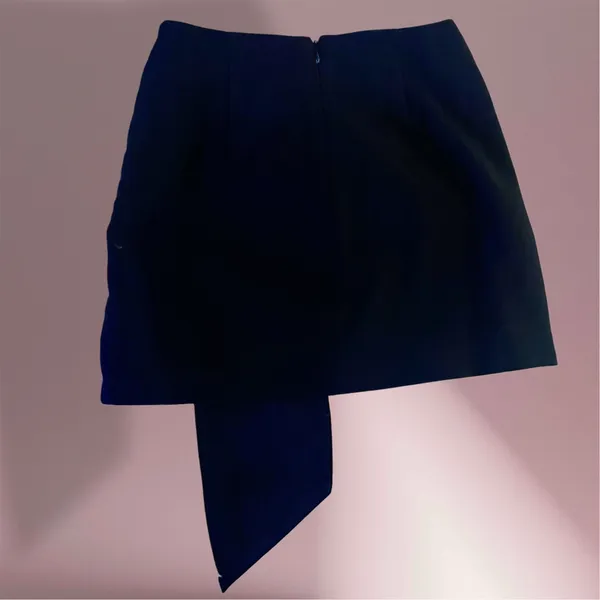 Commence NWT SOLD OUT Black Asymmetrical Mini Skirt w/ Gold Ball Appliqués Sz XS - Image 3