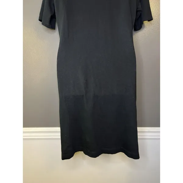 Aerie T Shirt Dress Womens Small Black Twist Knot Front Waist Short Casual - Image 7