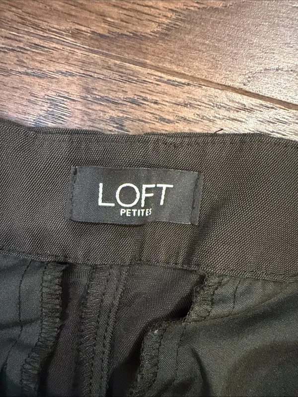 LOFT Green High Waist Wide Leg Sailor Pants Button Front Size 2P - C61-126 - Image 3