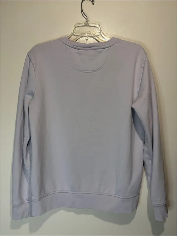 Carhartt Women's Relaxed Fit Crewneck Sweatshirt Logo Chest Pale Purple SZ S - Image 2