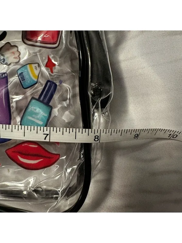 Clear Skincare Stuff Bag with Colorful Graphics - Image 4