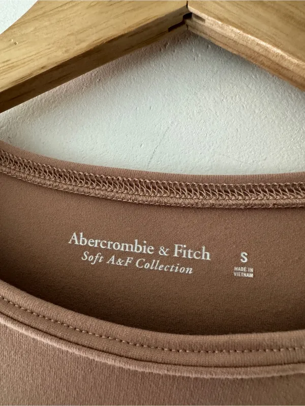 Abercrombie & Fitch Brown Soft A&F Collection‎ Long Sleeve Cutout Bodysuit - Image 5