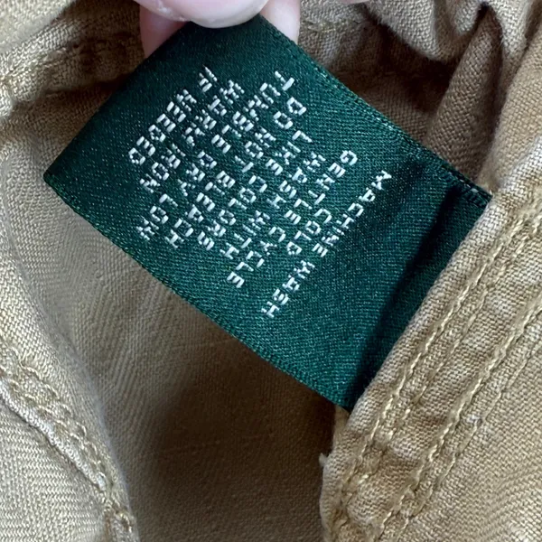 Lauren Ralph Lauren 12 Khaki Tan‎ Herringbone Cotton Straight Leg Chino Pant - Image 11