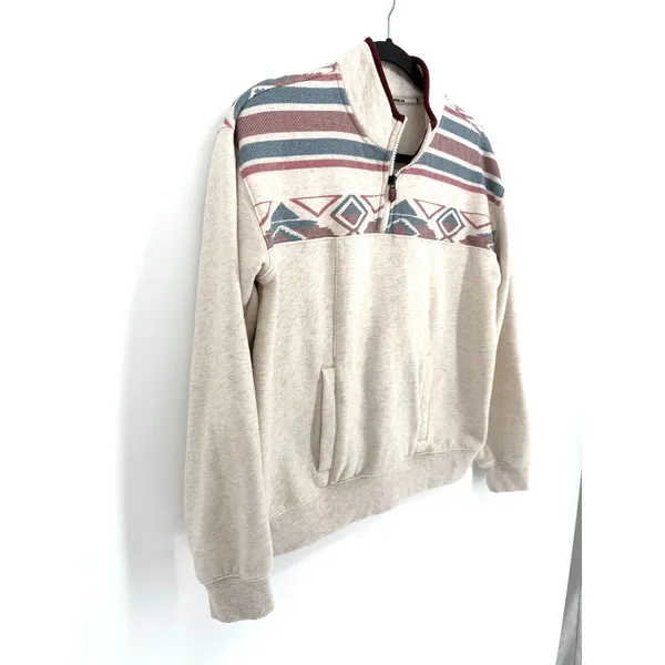 Rank 45 Women's Medium Southwestern Aztec‎ Quarter-Zip Pullover - Image 2