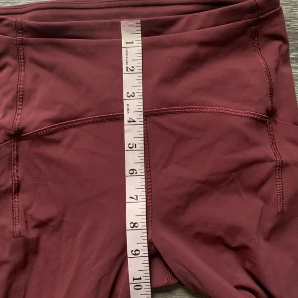 Lululemon Burgundy High-Waisted Leggings 4 - Image 4