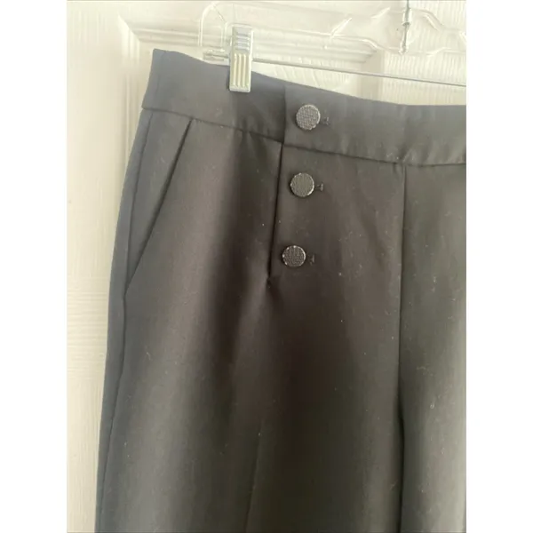 Karl‎ Lagerfeld Black Wide Leg Sailor Pants Size 12 Career - Image 3