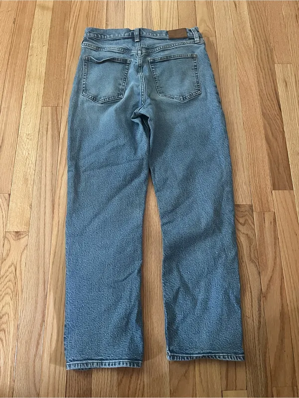 J Crew Classic Straight Jeans 27 Light Wash Blue Casual Minimalist - Image 9
