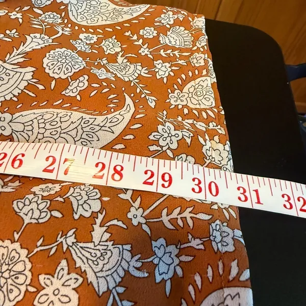 Melloday Large Pumpkin Orange Paisley Tiered Babydoll Mini Dress Dillards - Image 6