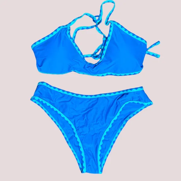 NWT ZAFUL Tie Back‎ High Cut Bralette Bikini Set - Image 6