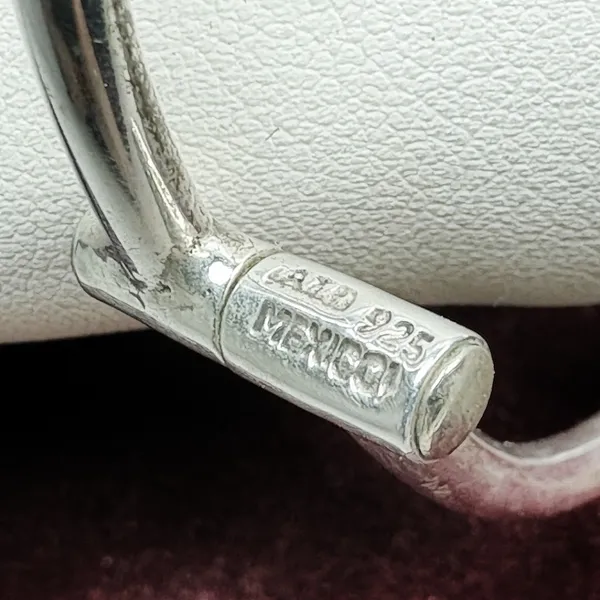 Sterling Silver Hinged Mexico Ball Bracelet - Image 4