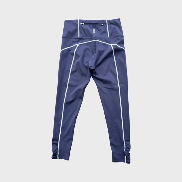 Free People You’re a Peach Leggings Women’s Small Blue High Rise Cropped - Image 4