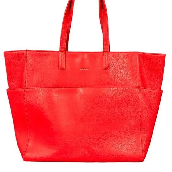 Matt and Nat Tamara Dwell Coral(medium pink color)- Large Tote - Image 2