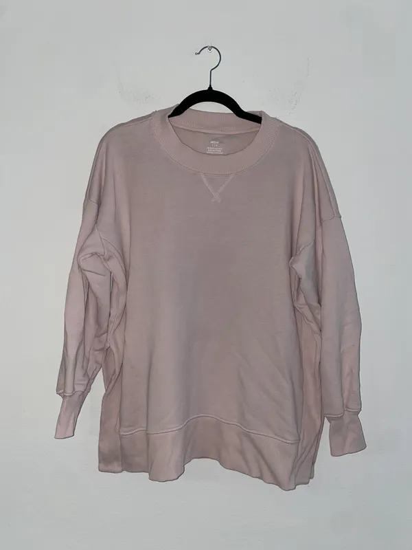 Aerie Long Sleeve Pullover S Light Pink - Image 2