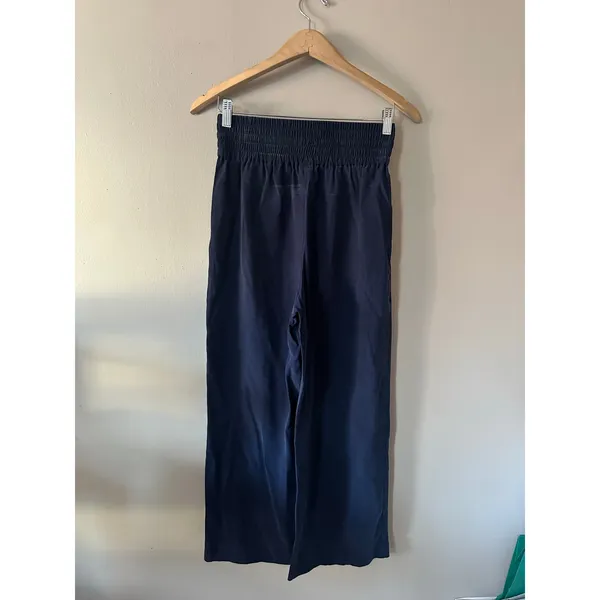 OPEN EDIT Drawstring Wide Leg Pants In Navy Blazer Size S - Image 6