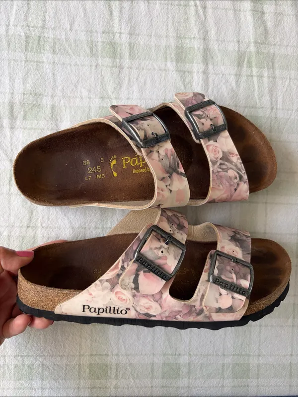 Papillio Pink Floral Double-Buckle Slide Sandals - Image 3