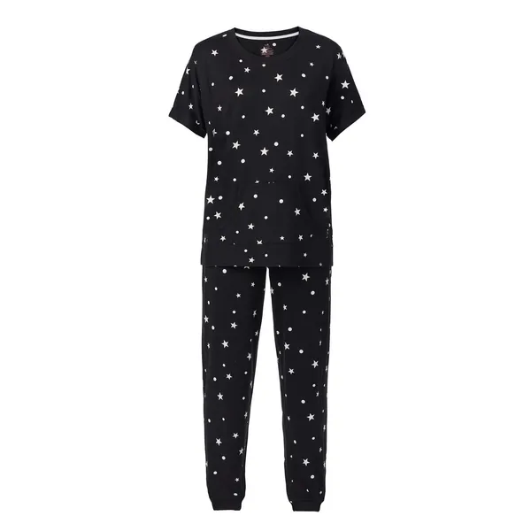 Secret Treasures Womens Pajama Set Size M Black 2-Piece Top Joggers Sleepwear - Image 5