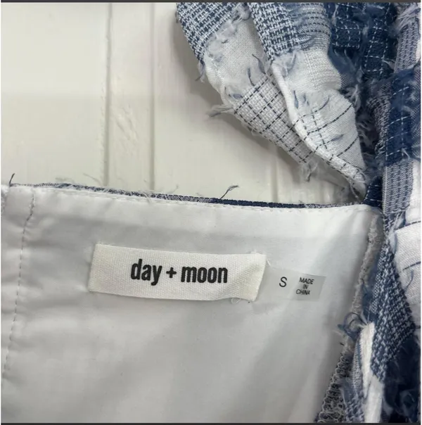 Day + Moon blue and white gingham set - Image 4