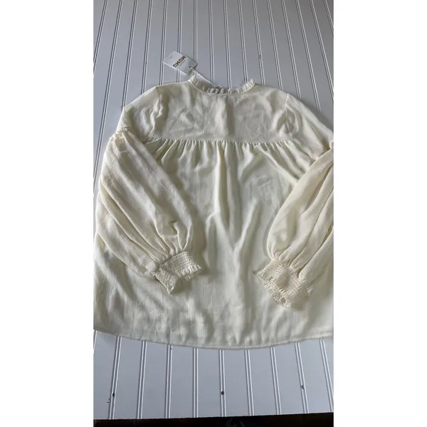Show Me Your Mumu Outlaw Blouse Ivory Georgie Top Romantic Boho Large - Image 11